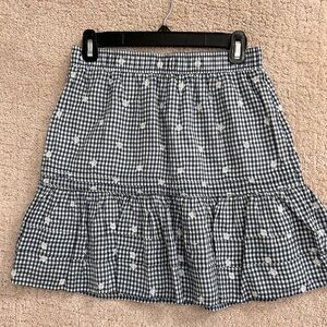 Madewell Embroidered Tiered Mini Skirt